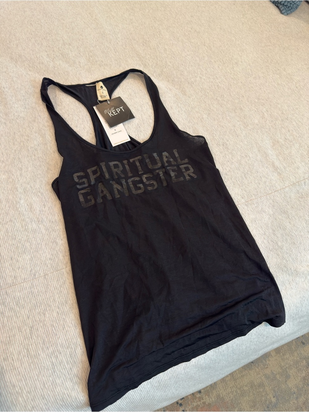 Spiritual Gangster Black Racerback Logo Tank